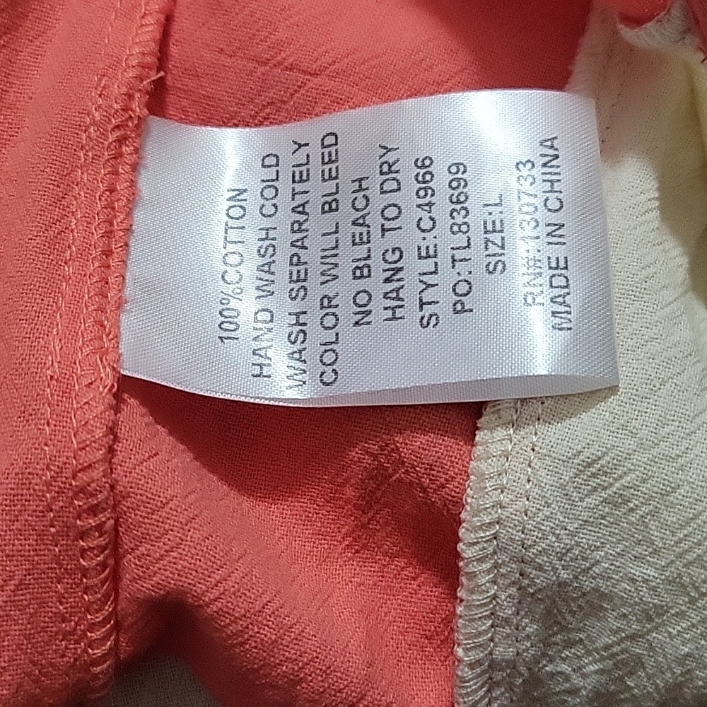 Umgee Cream & Coral Embroidered Midi Dress - Picture 6 of 6